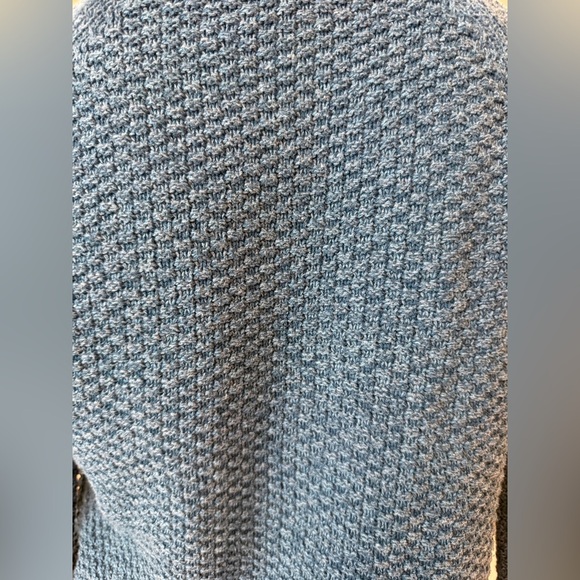 Gap Teal Blue Chunky Marl Knit Crew Neck Sweater Medium - Picture 4 of 9